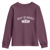 Retro Gulf of Mexico Youth Sweatshirt Est 1550 Mexican Flag