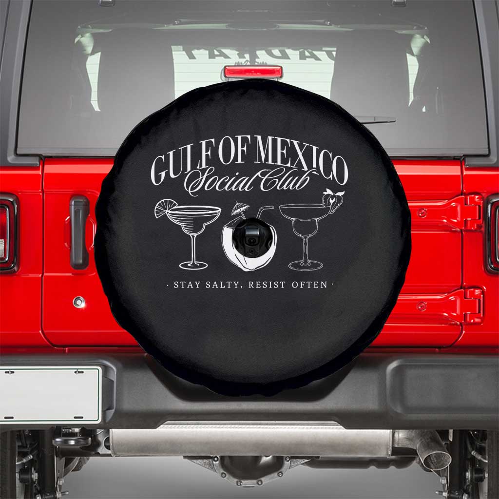 Retro Gulf of Mexico Social Club Spare Tire Cover Progressive Liberal