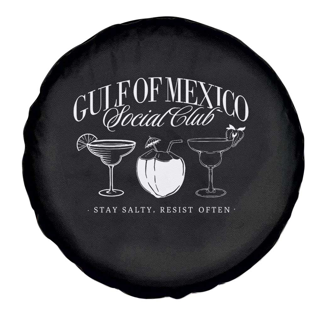 Retro Gulf of Mexico Social Club Spare Tire Cover Progressive Liberal