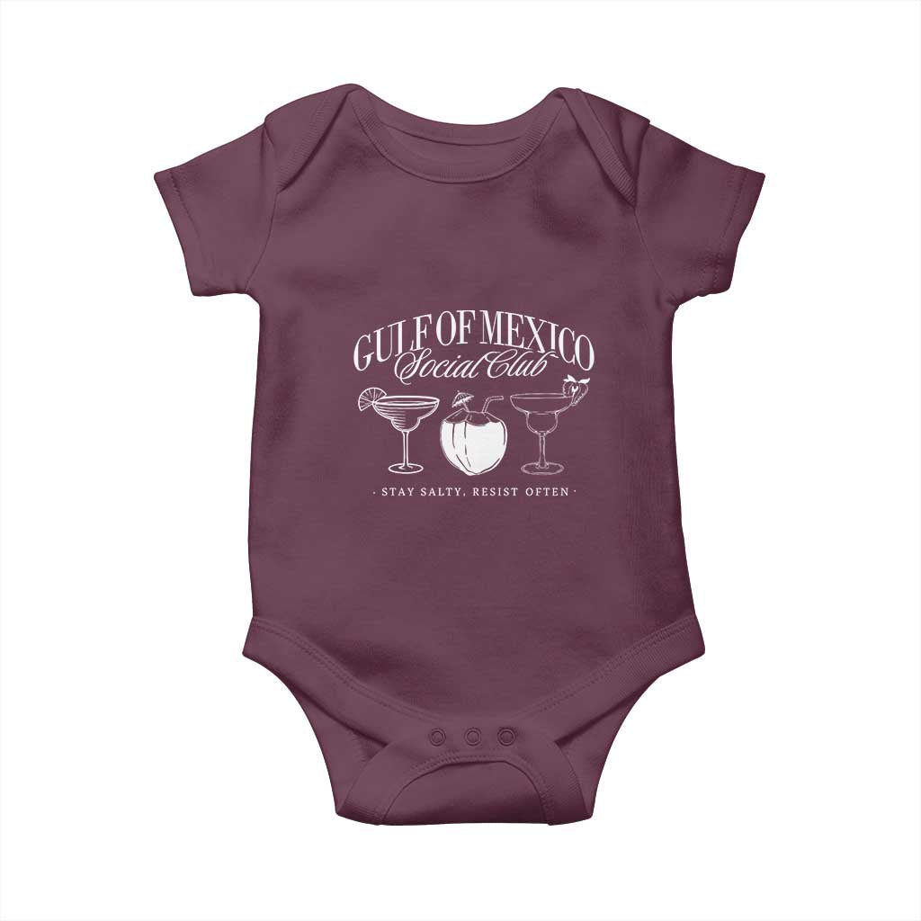 Retro Gulf of Mexico Social Club Baby Onesie Progressive Liberal