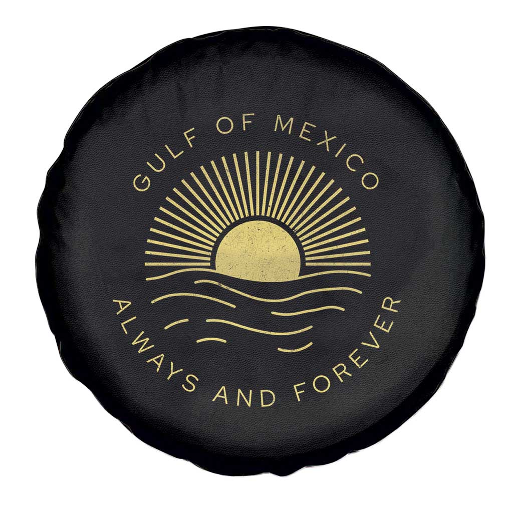 Gulf of Mexico Spare Tire Cover Always & Forever Vintage Sunset Political