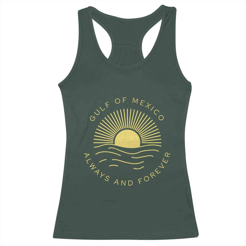 Gulf of Mexico Racerback Tank Top Always & Forever Vintage Sunset Political