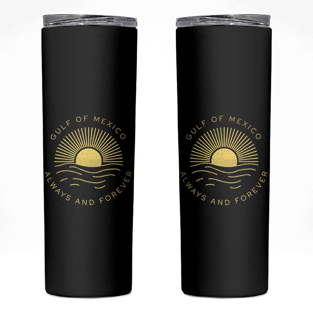 Gulf of Mexico Skinny Tumbler Always & Forever Vintage Sunset Political