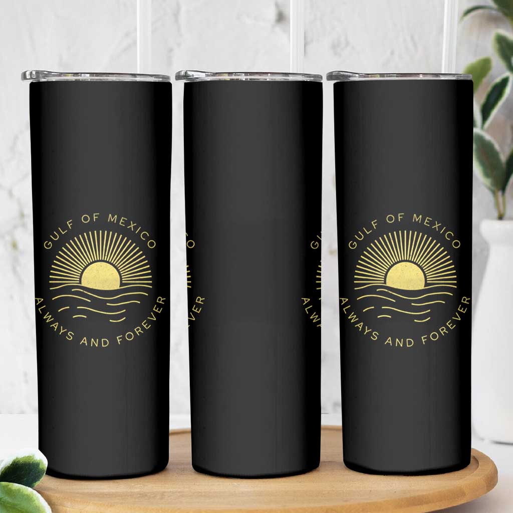 Gulf of Mexico Skinny Tumbler Always & Forever Vintage Sunset Political