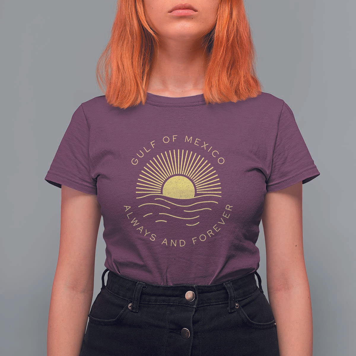 Gulf of Mexico T Shirt For Women Always & Forever Vintage Sunset Political