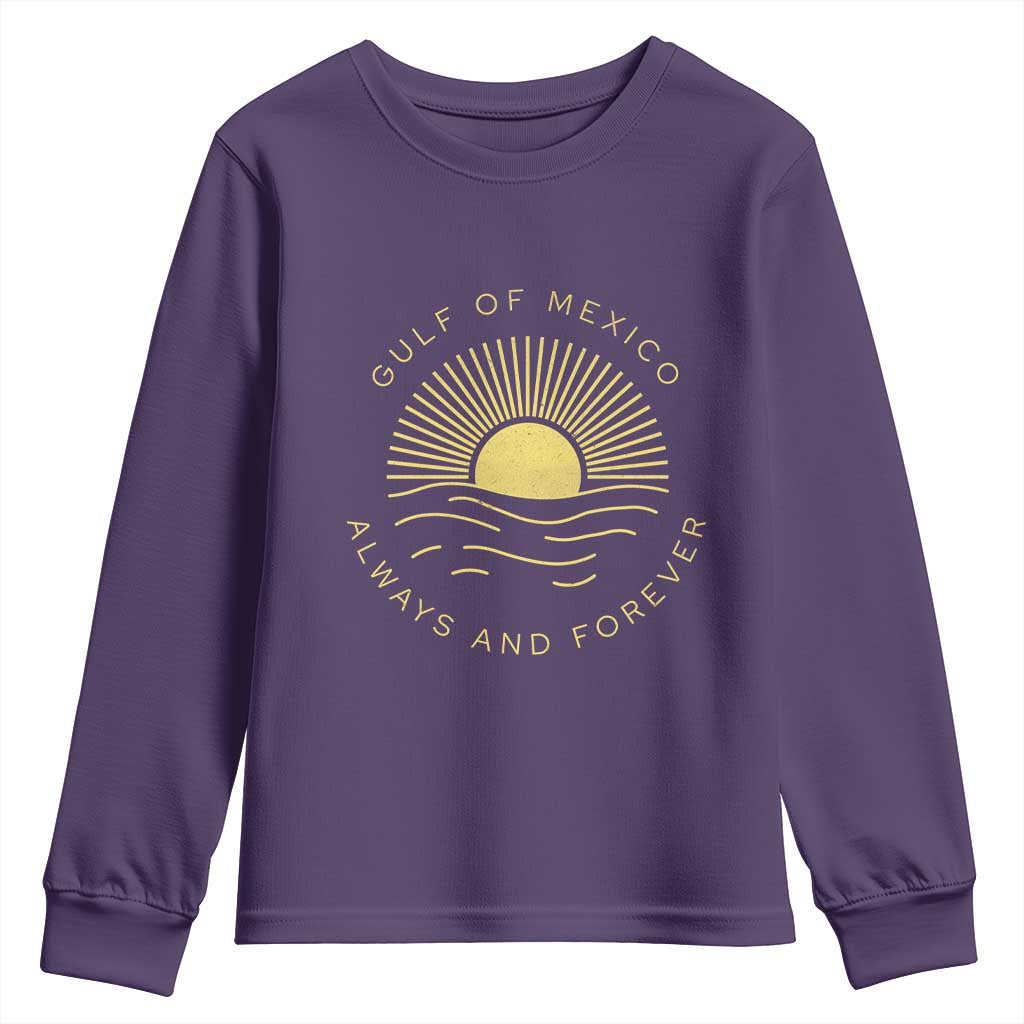 Gulf of Mexico Youth Sweatshirt Always & Forever Vintage Sunset Political
