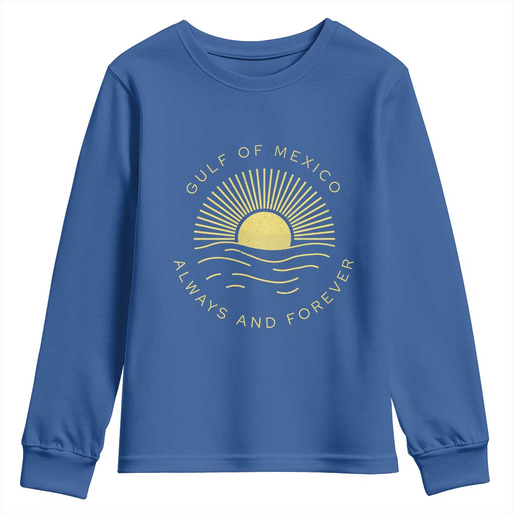Gulf of Mexico Youth Sweatshirt Always & Forever Vintage Sunset Political
