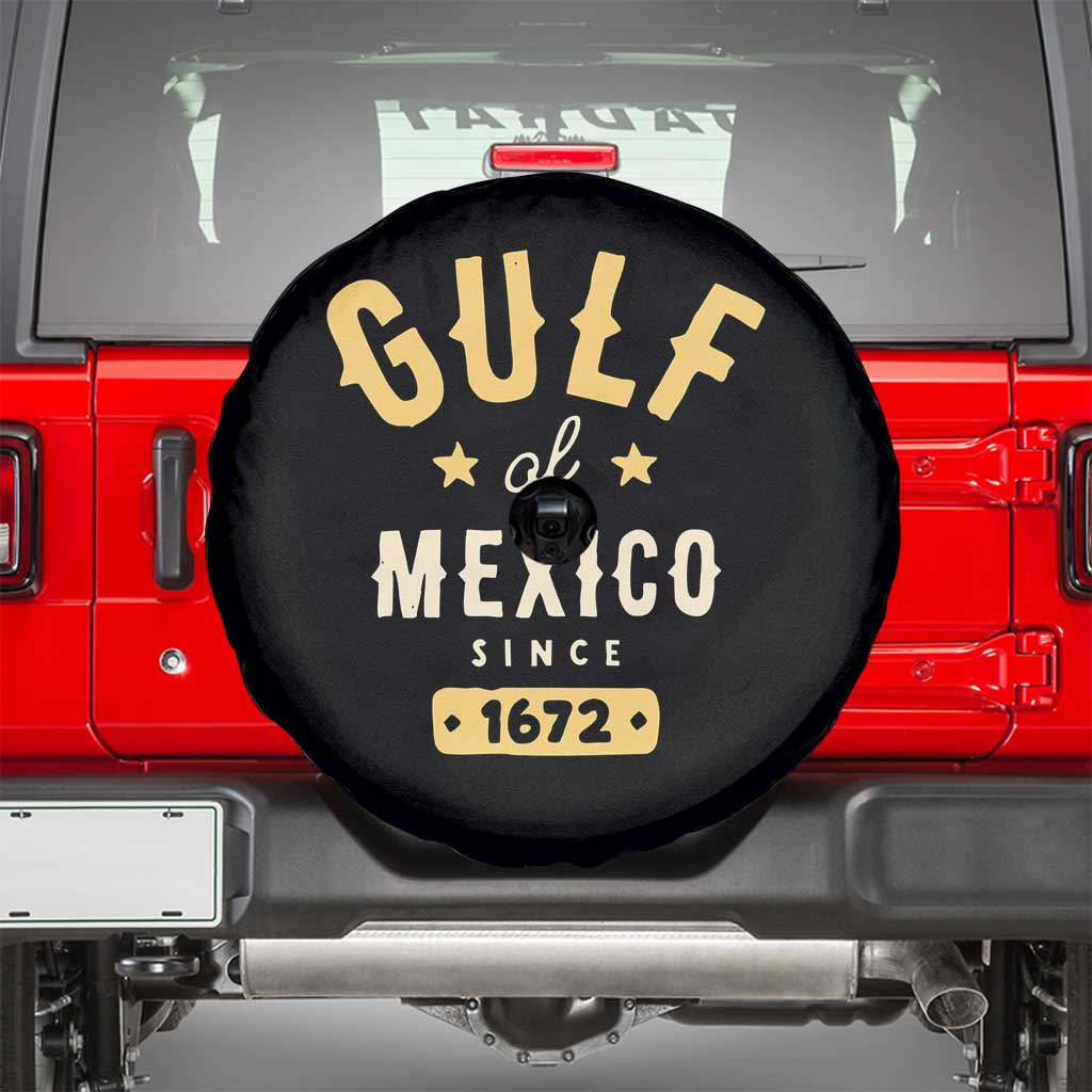 Gulf of Mexico Since 1672 Spare Tire Cover Golfo de Mexico Classic Vintage