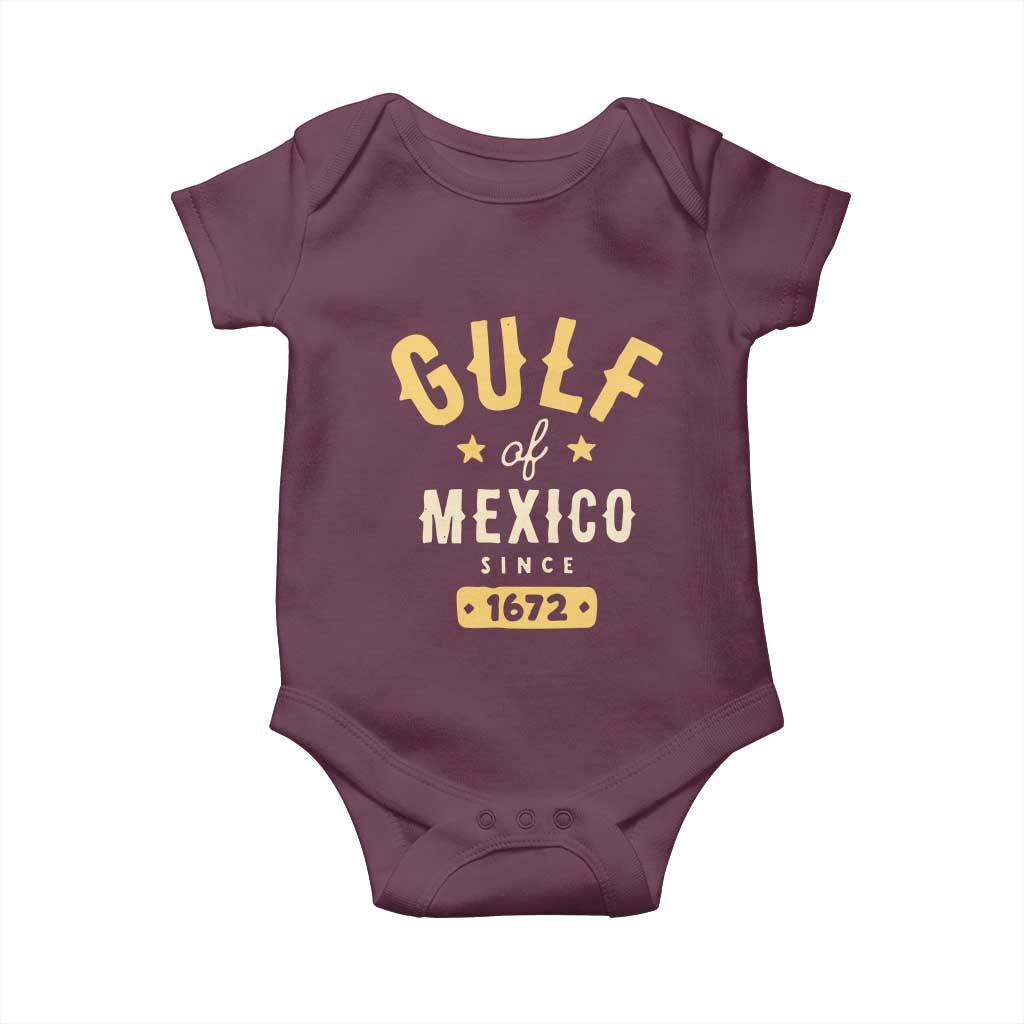 Gulf of Mexico Since 1672 Baby Onesie Golfo de Mexico Classic Vintage