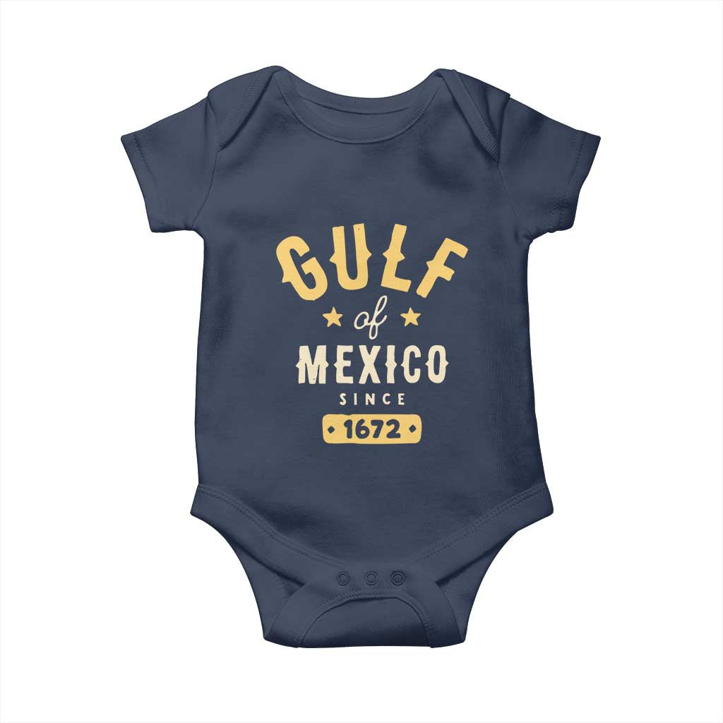 Gulf of Mexico Since 1672 Baby Onesie Golfo de Mexico Classic Vintage