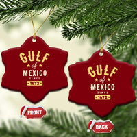 Gulf of Mexico Since 1672 Ceramic Ornament Golfo de Mexico Classic Vintage - Wonder Print Shop