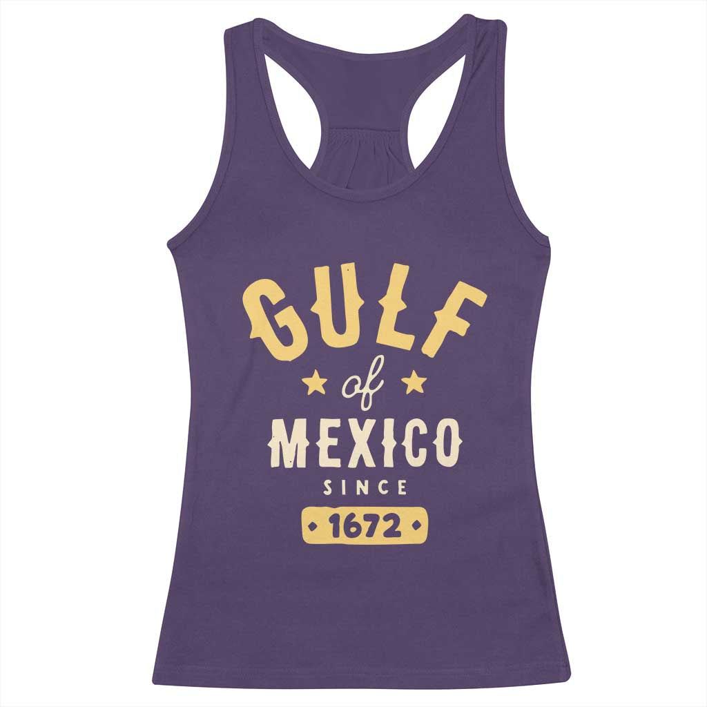 Gulf of Mexico Since 1672 Racerback Tank Top Golfo de Mexico Classic Vintage