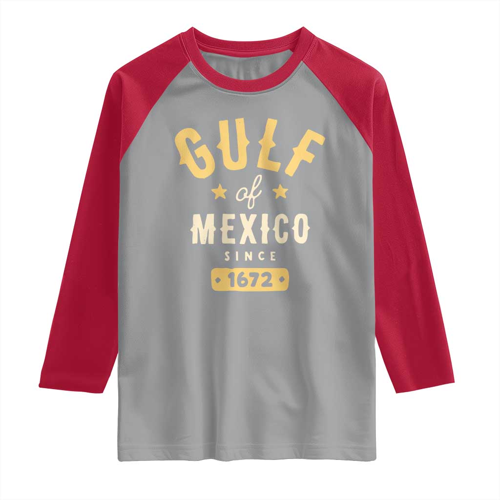 Gulf of Mexico Since 1672 Raglan Shirt Golfo de Mexico Classic Vintage