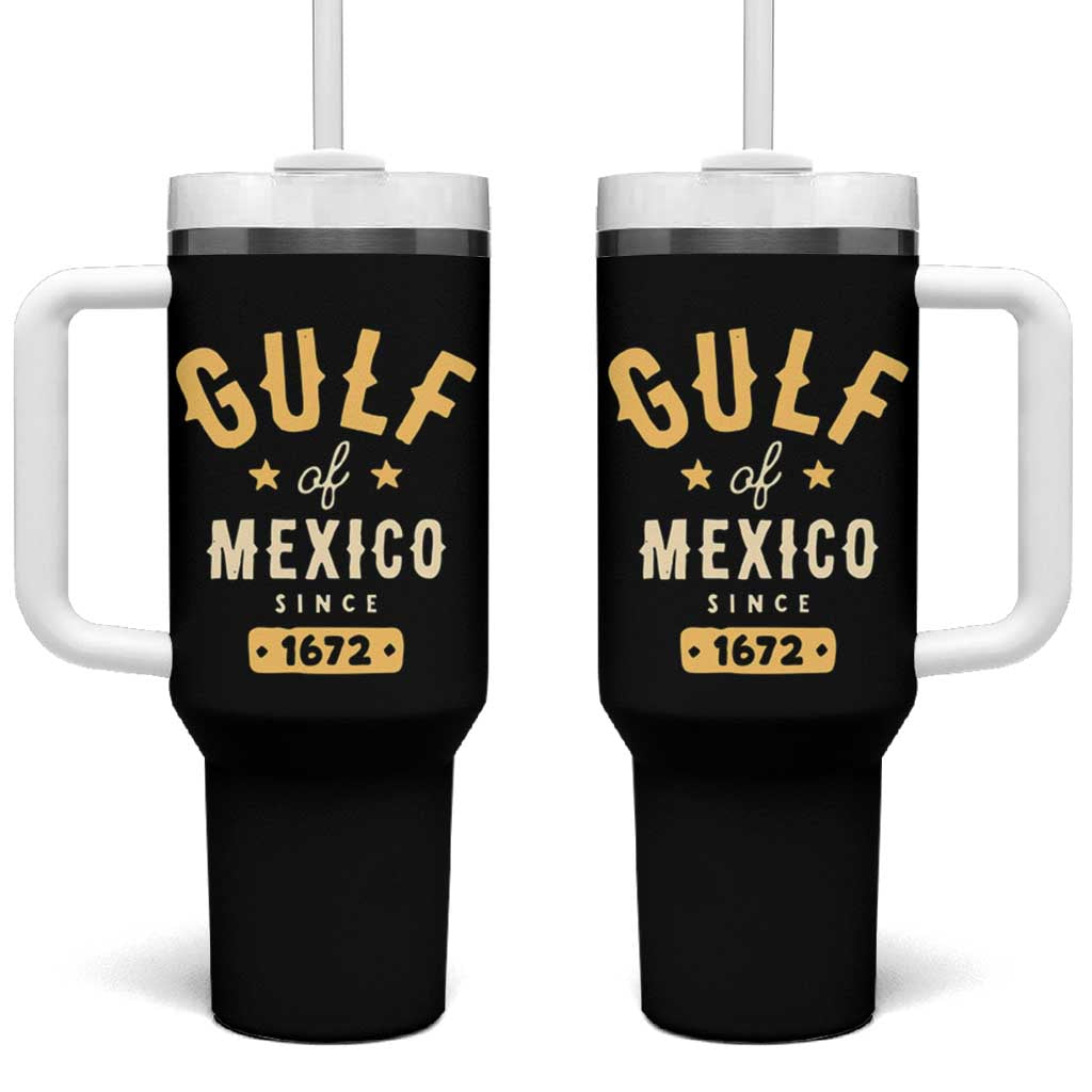 Gulf of Mexico Since 1672 Tumbler With Handle Golfo de Mexico Classic Vintage