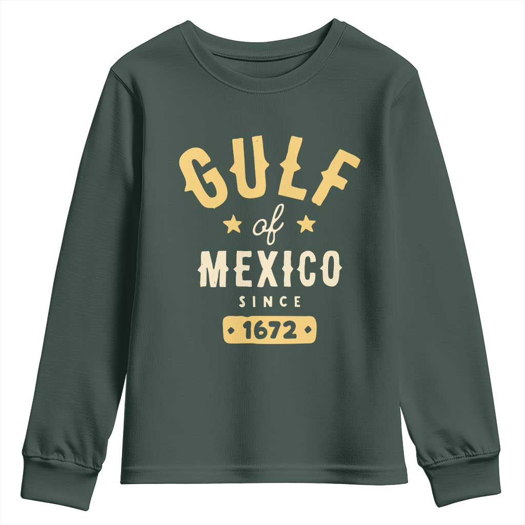 Gulf of Mexico Since 1672 Youth Sweatshirt Golfo de Mexico Classic Vintage