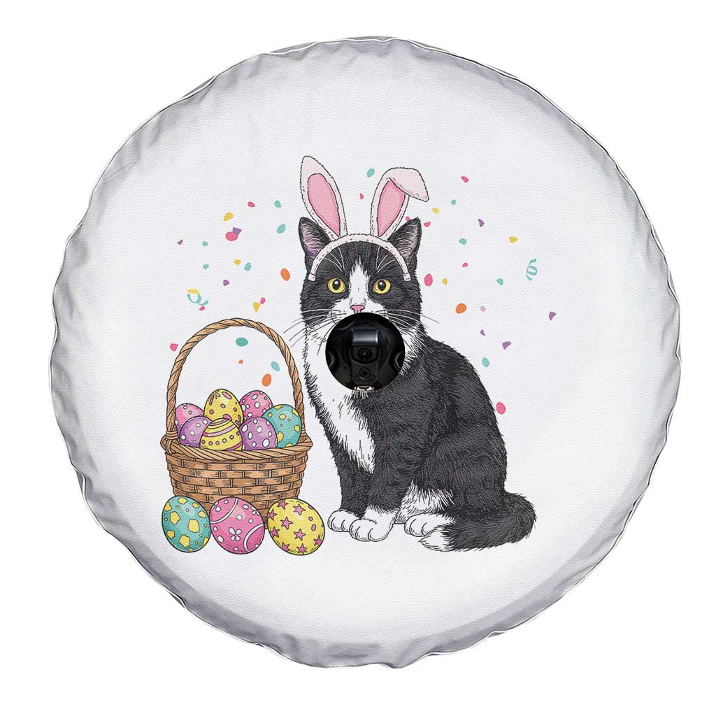 Easter Day Cat Bunny Ears Eggs Graphic Spare Tire Cover - Wonder Print Shop