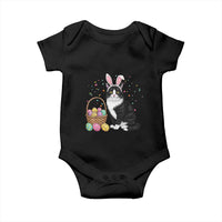 Easter Day Cat Bunny Ears Eggs Graphic Baby Onesie - Wonder Print Shop