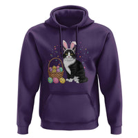 Easter Day Cat Bunny Ears Eggs Graphic Hoodie - Wonder Print Shop