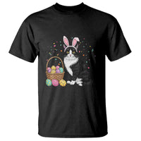 Easter Day Cat Bunny Ears Eggs Graphic T Shirt - Wonder Print Shop
