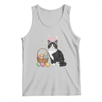 Easter Day Cat Bunny Ears Eggs Graphic Tank Top - Wonder Print Shop