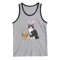 Easter Day Cat Bunny Ears Eggs Graphic Tank Top - Wonder Print Shop