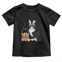 Easter Day Cat Bunny Ears Eggs Graphic Toddler T Shirt - Wonder Print Shop