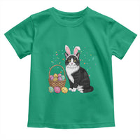 Easter Day Cat Bunny Ears Eggs Graphic Toddler T Shirt - Wonder Print Shop