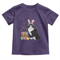 Easter Day Cat Bunny Ears Eggs Graphic Toddler T Shirt - Wonder Print Shop