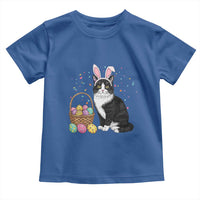 Easter Day Cat Bunny Ears Eggs Graphic Toddler T Shirt - Wonder Print Shop