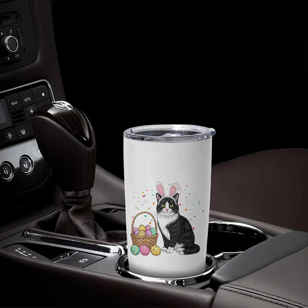 Easter Day Cat Bunny Ears Eggs Graphic Tumbler Cup - Wonder Print Shop