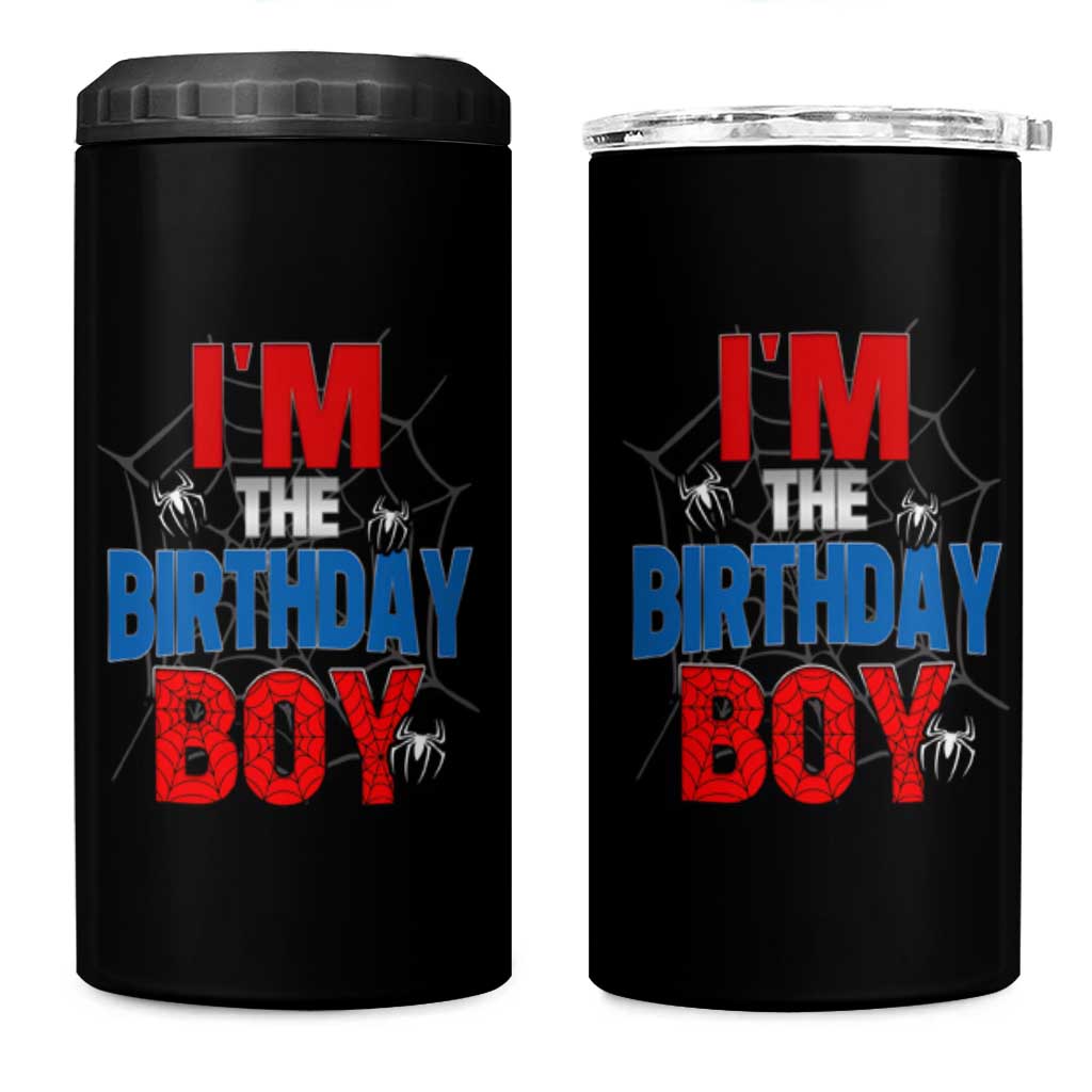 Spider Birthday Boy 4 in 1 Can Cooler Tumbler Spiders Lover Bday Party