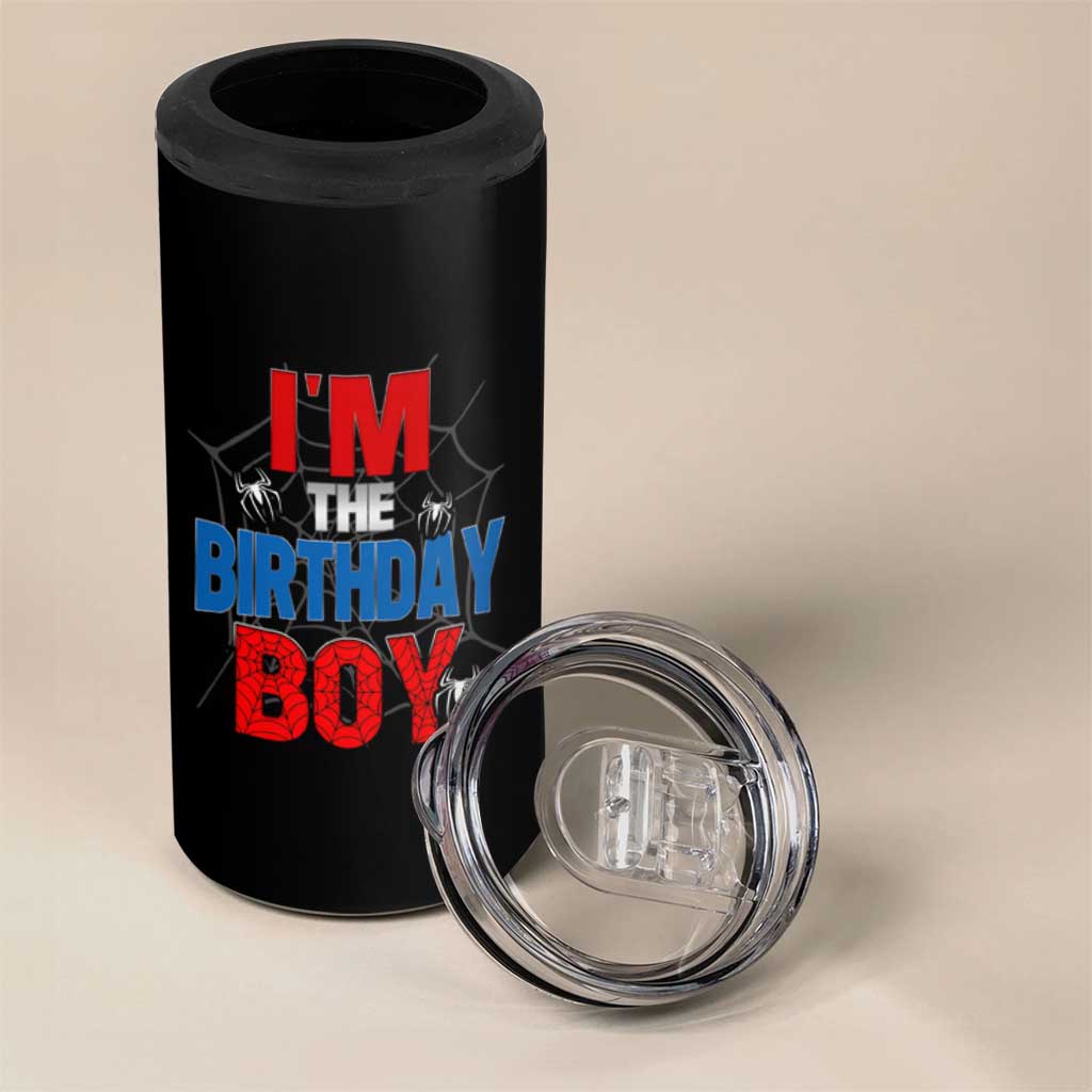 Spider Birthday Boy 4 in 1 Can Cooler Tumbler Spiders Lover Bday Party
