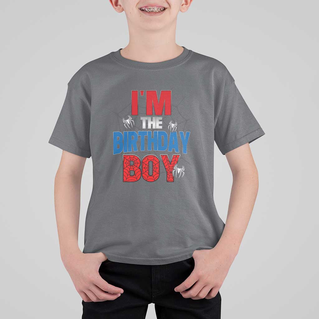 Spider Birthday Boy T Shirt For Kid Spiders Web Bday Party