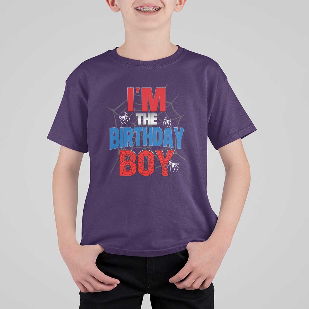Spider Birthday Boy T Shirt For Kid Spiders Web Bday Party