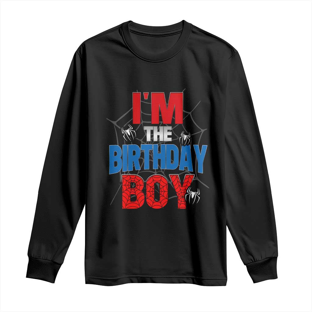 Spider Birthday Boy Long Sleeve Shirt Spiders Lover Bday Party