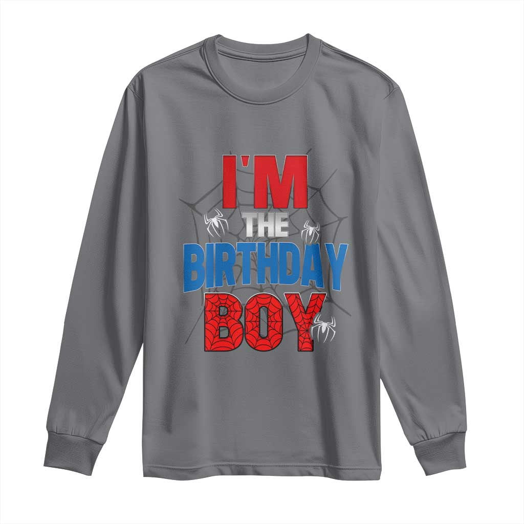 Spider Birthday Boy Long Sleeve Shirt Spiders Lover Bday Party