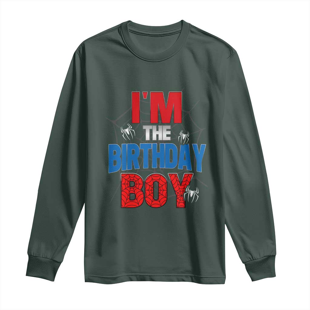 Spider Birthday Boy Long Sleeve Shirt Spiders Lover Bday Party