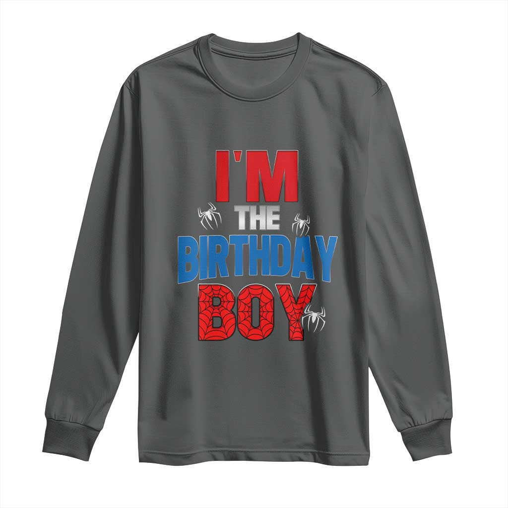 Spider Birthday Boy Long Sleeve Shirt Spiders Lover Bday Party