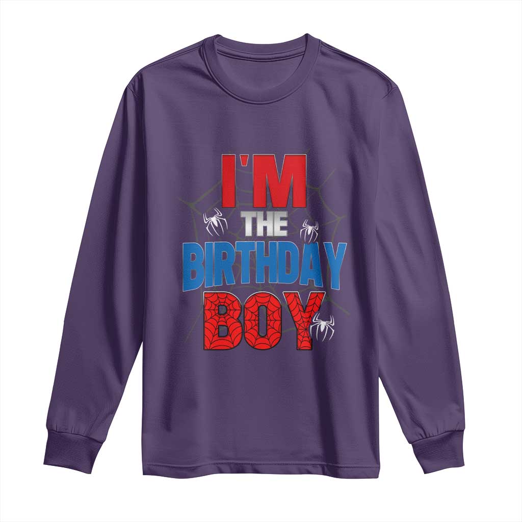 Spider Birthday Boy Long Sleeve Shirt Spiders Lover Bday Party