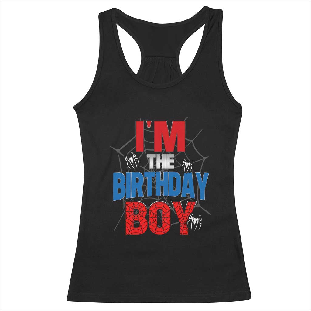 Spider Birthday Boy Racerback Tank Top Spiders Lover Bday Party