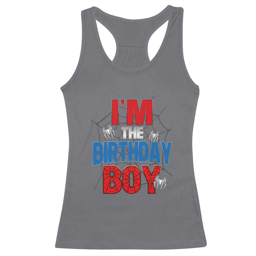 Spider Birthday Boy Racerback Tank Top Spiders Lover Bday Party