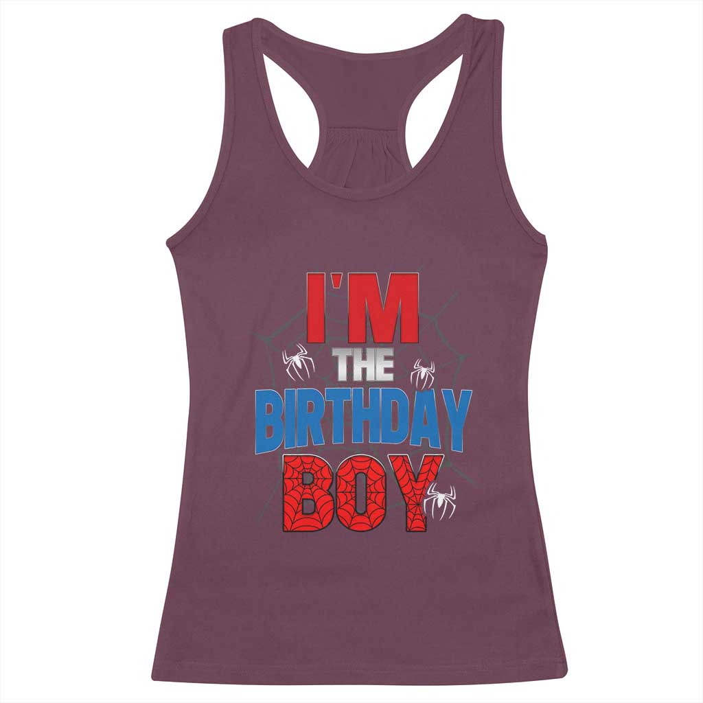Spider Birthday Boy Racerback Tank Top Spiders Lover Bday Party