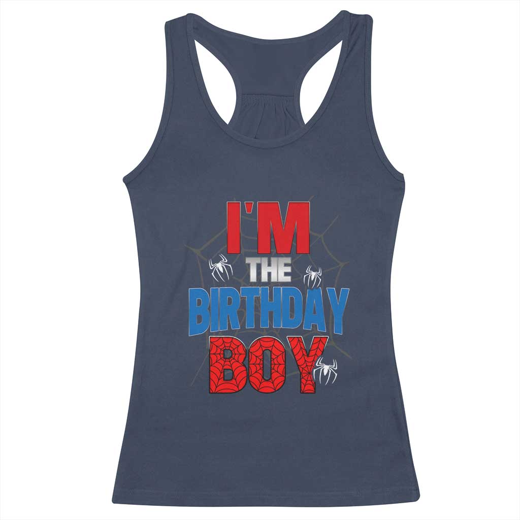 Spider Birthday Boy Racerback Tank Top Spiders Lover Bday Party