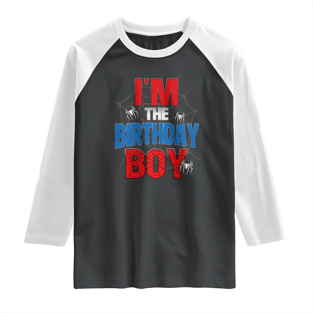 Spider Birthday Boy Raglan Shirt Spiders Lover Bday Party