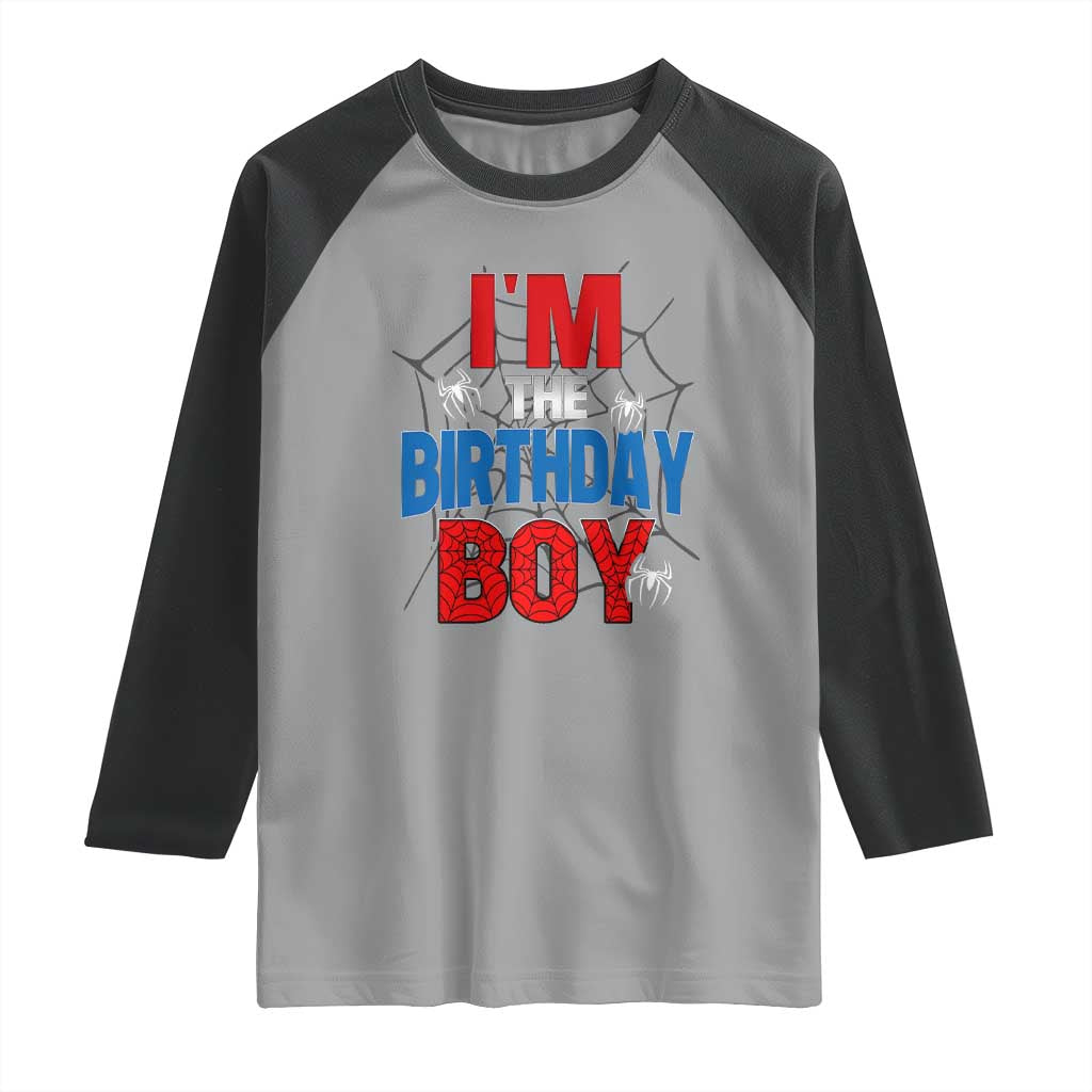 Spider Birthday Boy Raglan Shirt Spiders Lover Bday Party