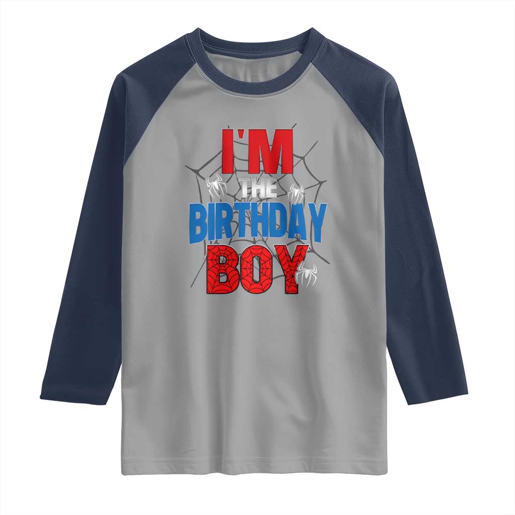 Spider Birthday Boy Raglan Shirt Spiders Lover Bday Party