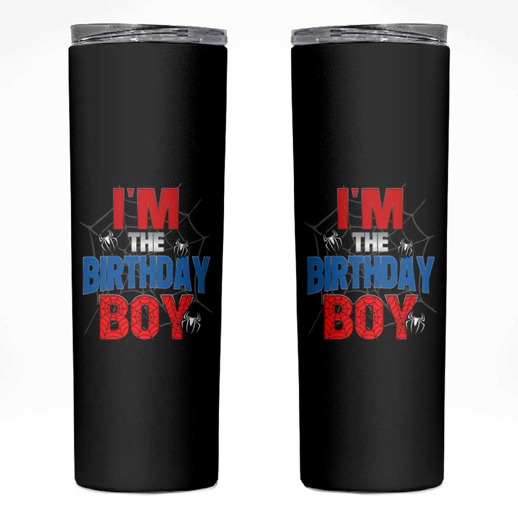 Spider Birthday Boy Skinny Tumbler Spiders Lover Bday Party