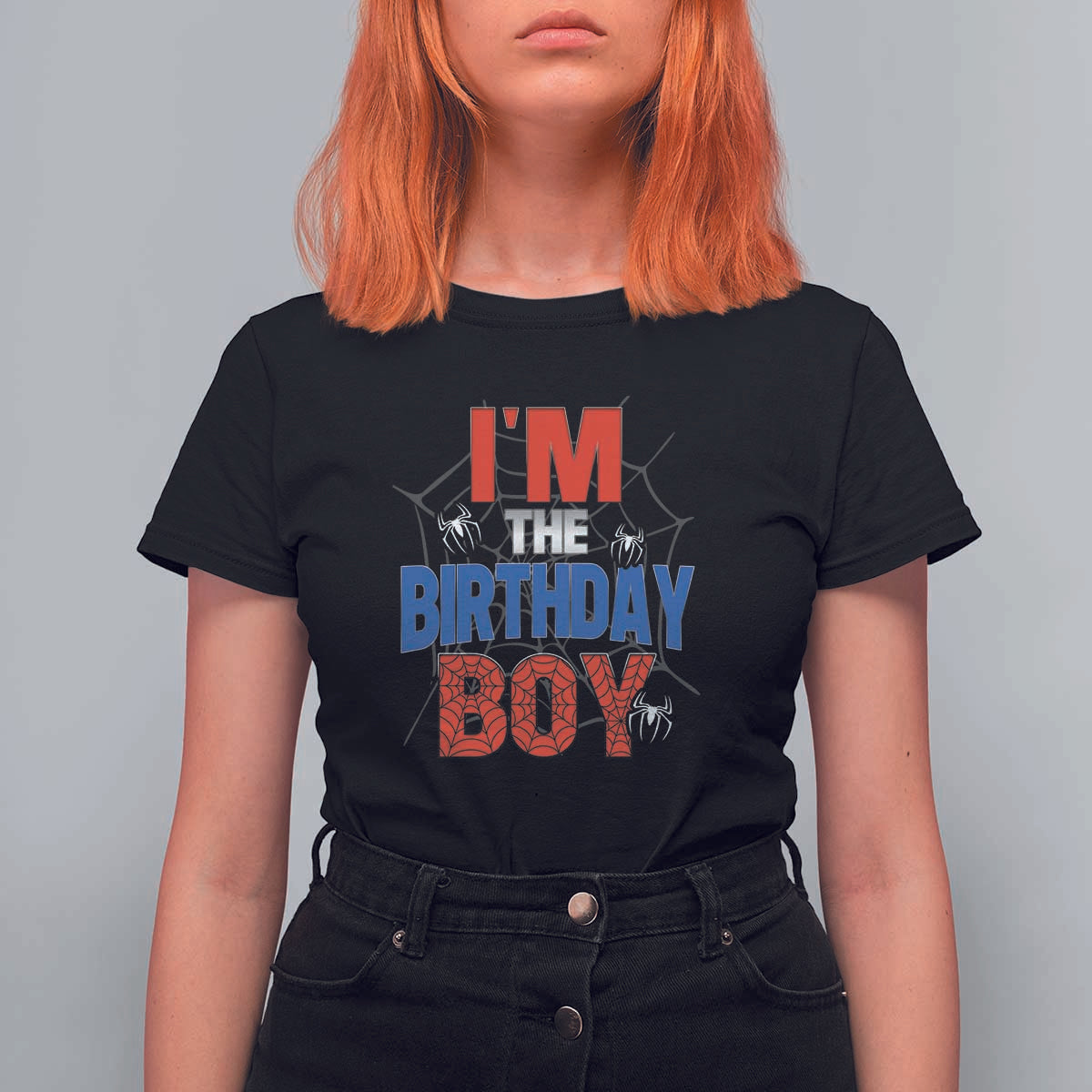 Spider Birthday Boy T Shirt For Women Spiders Web Bday Party