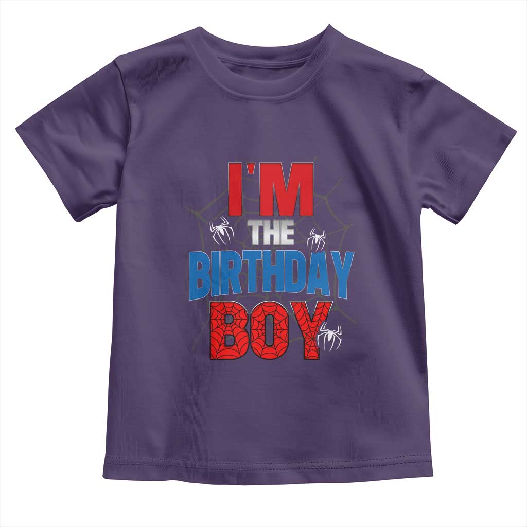 Spider Birthday Boy Toddler T Shirt Spiders Lover Bday Party