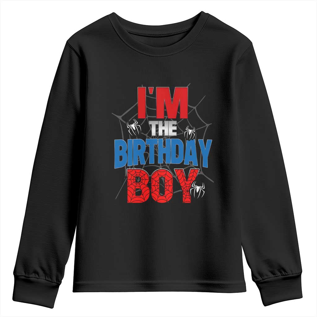 Spider Birthday Boy Youth Sweatshirt Spiders Lover Bday Party